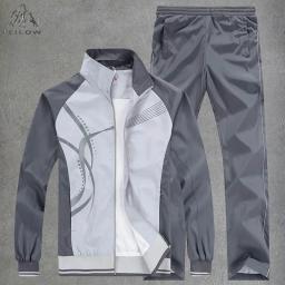 Fato de treino casual masculino, corrida, corrida, esportes atléticos, fitness, jaqueta, moletom, basquete, futebol, faixa ternos, 2 peças - Image 1