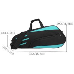 Impermeável Ombro Badminton Organizando Bolsa De Transporte, raquetes De Tênis Capa, mochila De Raquetebol, 3 Raquete - Image 6