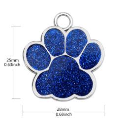 Tag com nome gravado personalizado para animais de estimação, pingente personalizado, pata, brilho, identificação, cachorro, cachorro, gato, acessórios - Image 6
