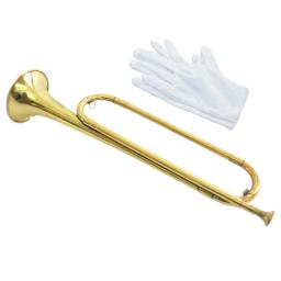 Estilo antigo bb bugle instrumento musical de cavalaria de bronze soprando trompete portátil para iniciantes de banda crianças festas de orquestra - Image 1