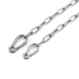 Mosquetão de aço inoxidável, Carbina Snap Hook com Ilhó, Fivela da mola, Chaveiro, M4, M5, M6, M7, M8 - Image 4