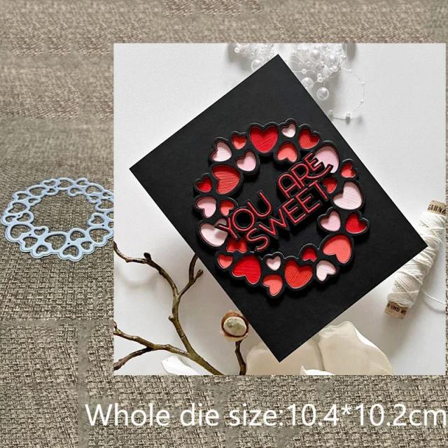 Artesanato Personalizado: Estêncil de Metal para Corte de Dia dos Namorados - Coleção Scrapbook para Cartões e Álbum de Papel.