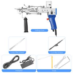 Tapete elétrico portátil Tufting Gun, Tufting Gun, Flocagem máquina para tecelagem de tapete, Cut Loop Pile, têxtil, ajustável - Image 3