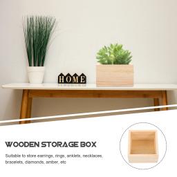 Caixa De Madeira De Artesanato, Gavetas De Caixa Inacabadas, Armazenamento De Caixas De Lembrança De Plástico, Grandes Organizadores De Desktop, Decoração Doméstica, 4 Pcs - Image 3