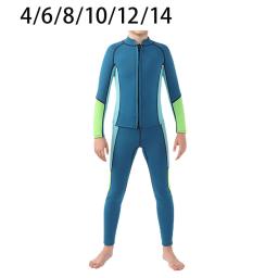 Fato de neoprene infantil, Fato térmico, Roupa interior para canoagem, vela, mergulho, caiaque, esportes aquáticos frios, roupa de praia infantil, 3,5mm - Image 1