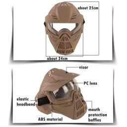 Máscara Facial Completa Tática com Lente, Caça, Airsoft, Paintball, Jogo CS, Olhos, Protetores, Táticas - Image 5