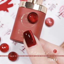 Esmalte Gel para unhas Art Design, esmalte magnético, cola brilhante, verniz UV, vinho vermelho, rubi, olho de gato, cola - Image 3