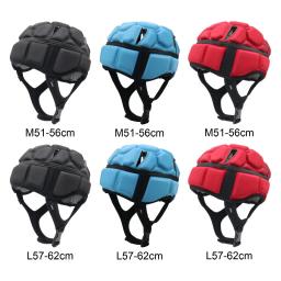 Premium rugby capacete esporte macio eva acolchoado headguard capacete respirável para futebol hóquei no gelo capacete de proteção - Image 6