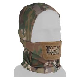 Máscara Tática Respirável para Paintball, Half Face Balaclava, Máscara Airsoft, Caça ao ar livre, Capacete de ciclismo, Tampa interna, Equipamento de proteção - Image 1