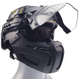 Capacete Airsoft com Conjunto de Óculos de Proteção e Visor Conjunto de Proteção Militar de Paintball Visor 90°Ajustável Para caça ao ar livre, CQB Tiroteio, BBS - Image 1
