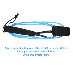 Straight Surfboard Leash para Paddle Board, Ankle Strap para Longboard, Leg Rope, Super Strong Webbing, Acessórios de Surf, 6ft - Image 6