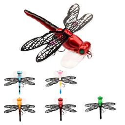 Topwater libélula moscas secas inseto isca de pesca com mosca 6.2g 75mm truta popper isca artificial wobblers para corrico isca dura 1 pçs - Image 1