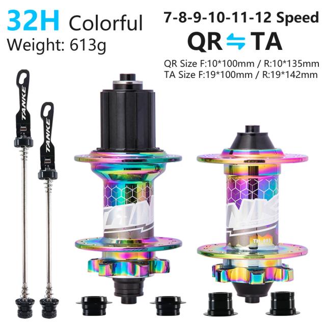 TANKE Cubo de Engrenagem MTB 120 Click 6 Rolamentos Freio a Disco 32/36 Furos