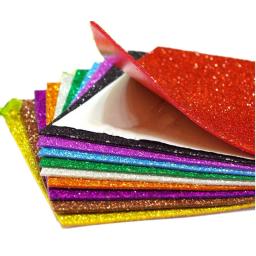 Papel de Espuma Esponja EVA com Cola Adesivo, Prata Brilhante, Artesanato Artesanal DIY, Fontes de Festa de Casamento Infantil, 5 Folhas por Pacote, A4 - Image 6