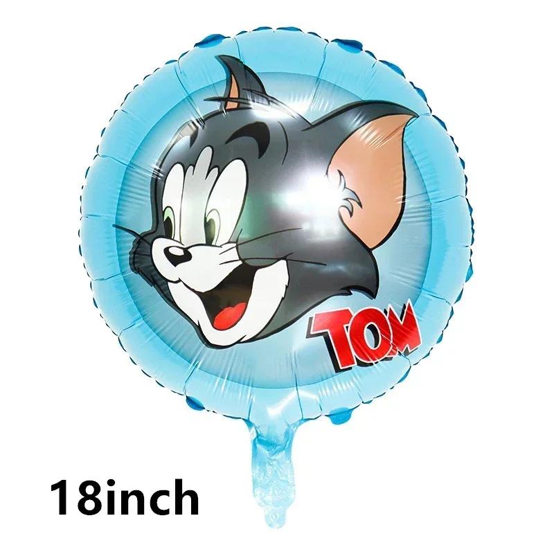 Disney Tomado e Balões Jerryed, Banner Feliz Aniversário, Decorações De Festa, Gato Rato, Toppers De Bolo, Louça Descartável, Fundo - Image 1