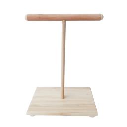 Papagaio de madeira poleiro t suporte pássaro treinamento pata moagem brinquedos pet cockatiel gaiola ninho plataforma de jogo - Image 4