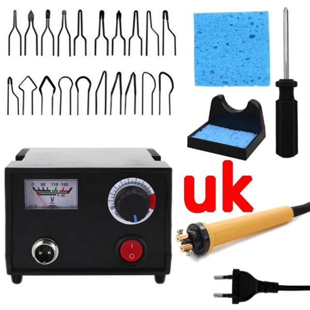 Máquina de Pirografia Digital Profissional com Temperatura Ajustável e 10 Pontas para Queima de Madeira - Ideal para Iniciantes e Adultos