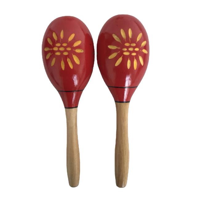 Maracas de Madeira para Crianças - Instrumento de Percussão Divertido para Jogos e Festas