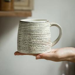 500ml caneca de café japonesa canecas de linha vintage xícaras de café cerâmica copo de água drinkware escritório em casa grande capacidade - Image 2