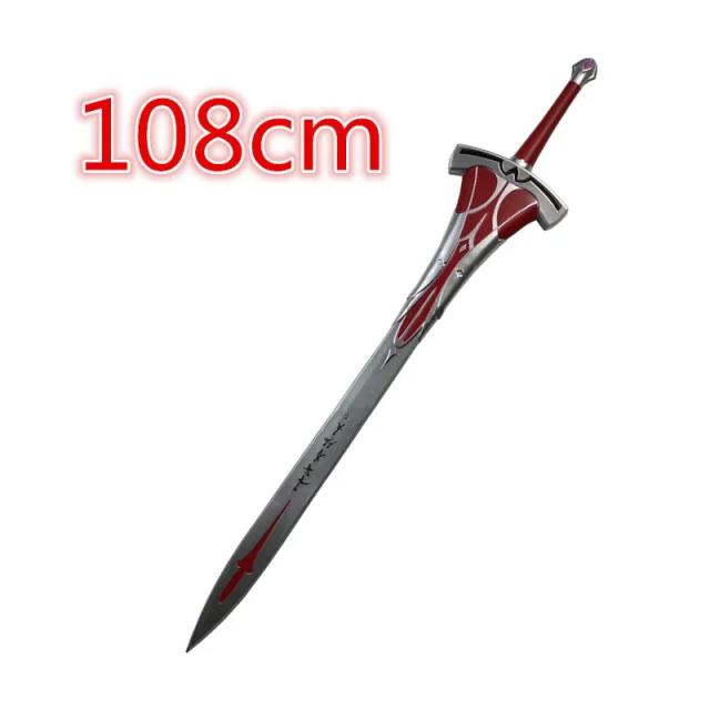 Espada Sagrada - Sabre Preto para Cosplay, Prop de Segurança em PU, Brinquedo de Borracha 1:1 Stay Night