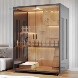 Gaiolas modernas e simples de madeira sólida para casa, casa de gato interna, luxo, grande espaço livre, gaiolas móveis para gatos, villa, gaiola para animais de estimação - Image 4