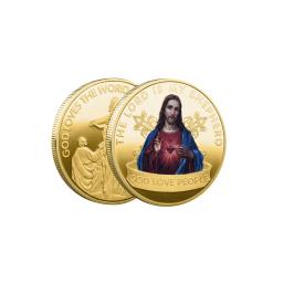 Moedas Comemorativas De Jesus, Lembranças Religiosas Coleção De Moedas, Cristo Medalhas De Metal, Prata Banhada A Ouro, Atacado - Image 6