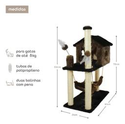 Cozy Cat Scratcher House, Sisal Toy Net, Dobrável Post, Higiene Scratchers Tower, Bonito Mouse e Brinquedos de Penas, Perfect Pet Play - Image 4