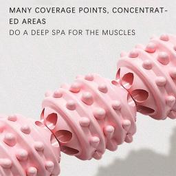 Vara de massagem rolo bezerro massagem muscular rolo cervical pescoço ombro volta muscular relaxante yoga lobo dentes vara - Image 2