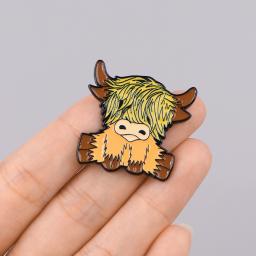 Broches para mulheres, alfinetes de esmalte de vaca fofos, alfinetes de lapela, crachá de roupas, presente para amigos, moda - Image 4