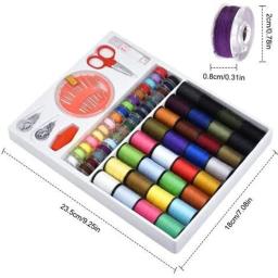 64 pçs bobinas kits de linha de costura mão linhas de costura reutilizáveis poliéster carretel linhas variedade para mão e máquina costura diy - Image 6