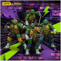 JOY TOY TMNT Michelangelo Donatello Raphael Leonardo Figuras de ação Boneca original Decoração Coleção de presente Kits de modelo de garagem - Image 1