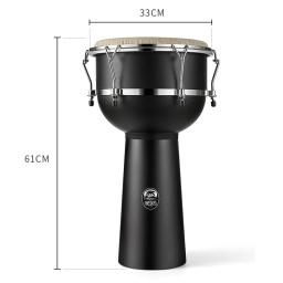 Tambor de mão profissional africano para adultos e crianças, grandes instrumentos de percussão, Djembe preto, bateria de música - Image 6