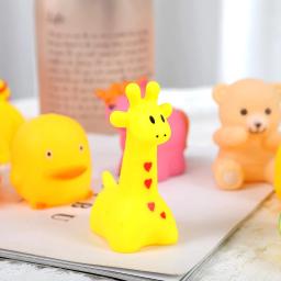 Brinquedos de natação de borracha colorida e macia, 13 pcs, animais bonitos, flutuando, som, brinquedo do banho do bebê, gyh - Image 4