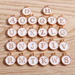 10 pçs 4 cores bonito mini alfabeto 26 letras encantos para fazer jóias diy brincos pingentes colares pulseiras artesanato suprimentos - Image 6