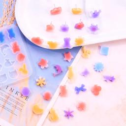 Cristal Epoxy Resina Ear Stud Kit, Jóias Fazendo Suprimentos, Estrelas Brincos, Mini Flores Brincos Gatinho - Image 4