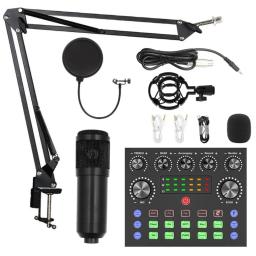 Kit De Microfone Condensador BM800, Placa De Som Do Computador, Telefone Móvel Voice Changer, Streaming Headset - Image 1