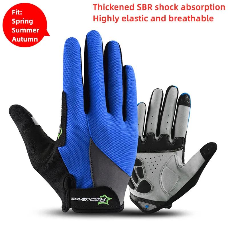 Luvas de ciclismo ROCKBROS para homens, respirável, MTB, mountain bike, motocicleta, primavera, outono, esportes - Image 1