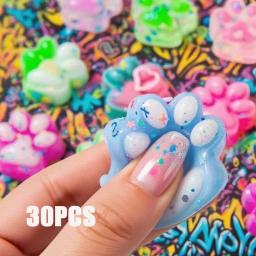 10 pçs mini bonito gato garra de pelúcia pitada diversão colorido halloween festa de natal pacote enchimentos para redução de pressão estilo dos desenhos animados - Image 1