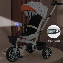 Assento Rotativo Multifuncional Infantil, Bicicleta Dobrável Portátil, Carrinho de Bebê, Bicicleta Pode Sentar e Mentir, 1 a 6 Anos de Idade - Image 4