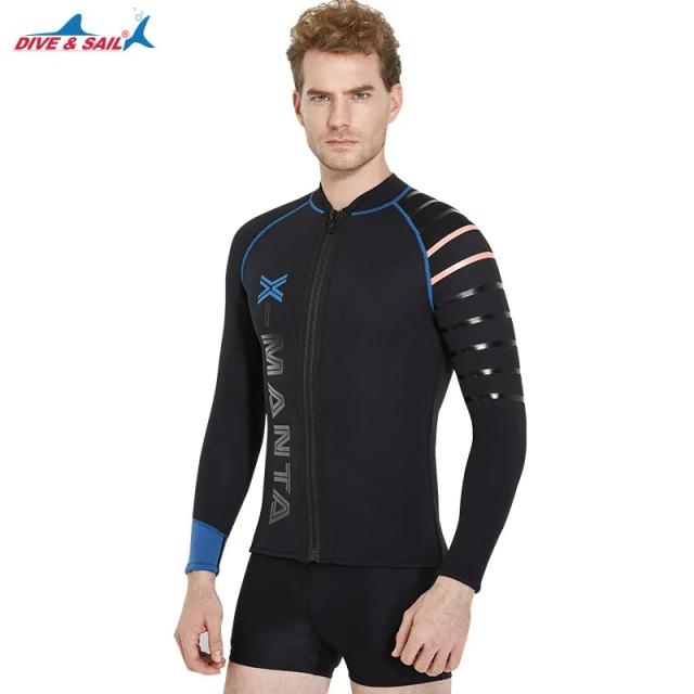 Fato de Mergulho Masculino de Manga Comprida 3mm para Mergulho e Surf