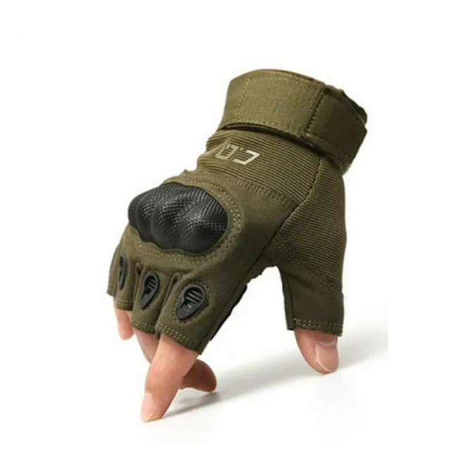 Luvas Táticas de Meio Dedo para Homens - Equipamento Protetor para Paintball, Airsoft, Tiro e Combate com Design Antiderrapante Ideal para Ciclismo