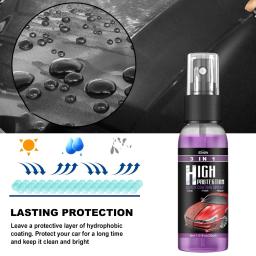Revestimento cerâmico Fortify Car Wax Polish Spray, hidrofóbico, intenso, brilho brilhante, vidro, rodas, pintura, selante, detalhe, 3 em 1 - Image 3