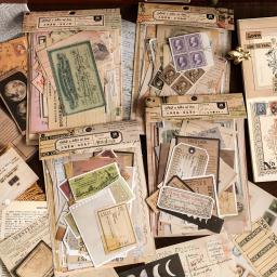50 pcs Retro colorido artístico Material papel para Scrapbooking DIY colagem decorativa Journaling - Image 2