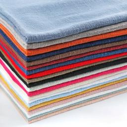 Tecido de algodão de linho macio, Material Orgânico, Tecidos de linho natural puro para costura, Patchwork by the Meter, 50x130cm - Image 1