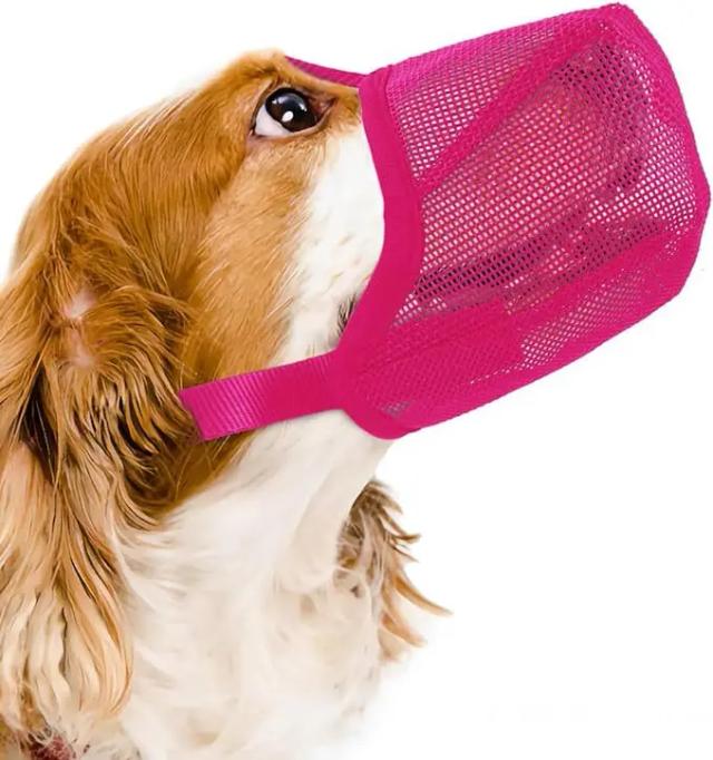 Capa de Boca para Cachorro Anti-Mordida Respirável Ajustável para Uso Externo