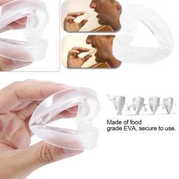 Protetor de boca oral dobrável, ajuda para apnéia, anti moagem, parar o ronco, bocal de dupla camada, dispositivo de ronco - Image 1