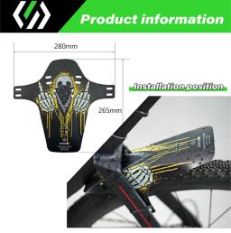 Guarda-lamas dianteiro e traseiro para bicicleta de estrada e mountain bike, acessórios de bicicleta, feitos de pp, 3 peças - Image 3
