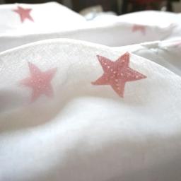 Estrelas bordadas cortina de algodão linho cinza/rosa estrela bordado tule para crianças meninas meninos quarto janela tela pura wp159h - Image 5