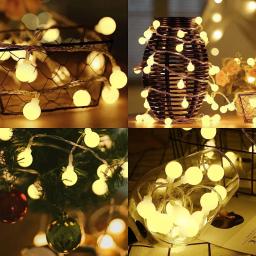 USB LED bola corda luzes, a pilhas, globo ao ar livre, fada luz para o casamento, o Dia das Bruxas, jardim, decoração de Natal - Image 6