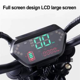 48v 60v 72v 6pin display lcd medidor de bicicleta elétrica painel controle para ebike scooter elétrico display positivo controle negativo apto - Image 6